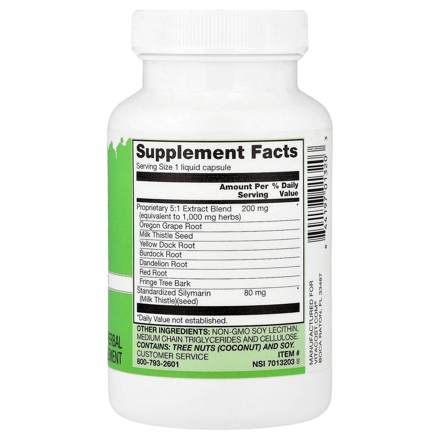 Vitacost, Liver Detox With Milk Thistle, 60 Liquid Capsules