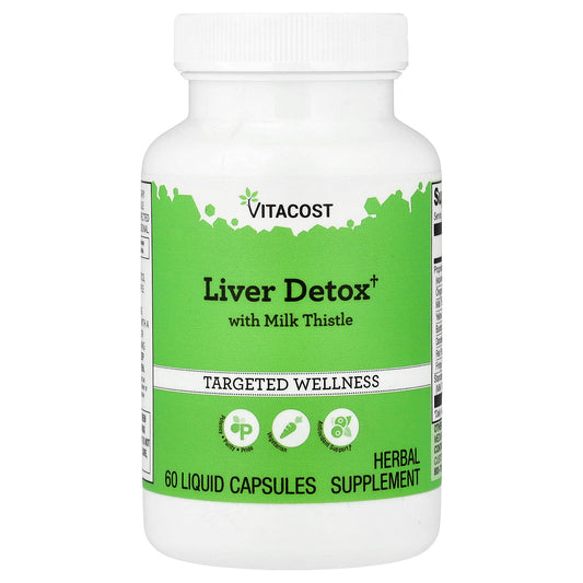Vitacost, Liver Detox With Milk Thistle, 60 Liquid Capsules