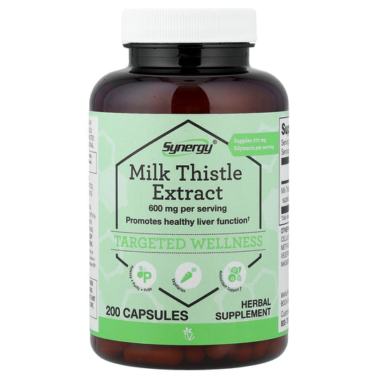 Vitacost, Synergy®, Milk Thistle Extract, 200 Capsules (300 mg per Capsule)